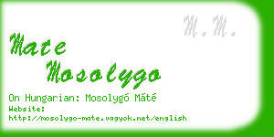 mate mosolygo business card